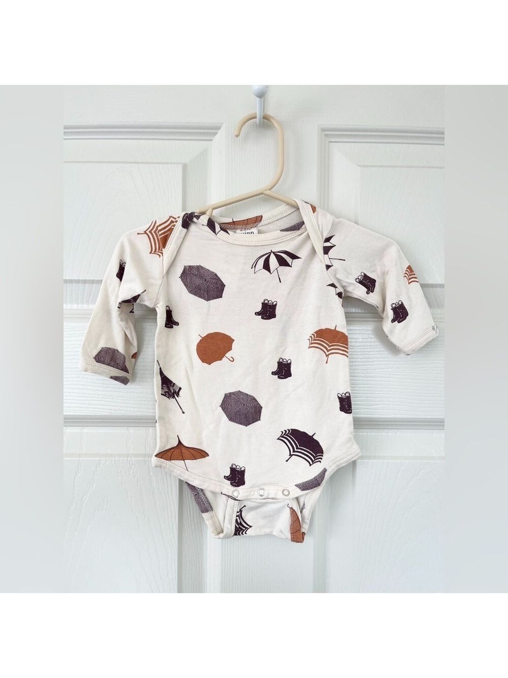 Kate Quinn Bamboo Bodysuit with Rain Boot Umbrella Pattern